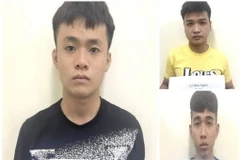 Ba trong số 9 đối tượng bị bắt giữ. (Nguồn: TTXVN)