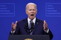 Tổng thống Mỹ Joe Biden phát biểu tại Las Vegas, Nevada, Mỹ, ngày 16/7/2024. (Ảnh: Getty Images/ TTXVN)