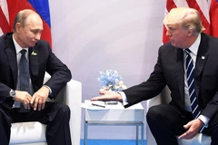 Tổng thống Mỹ Donald Trump (phải) và người đồng cấp Nga Vladimir Putin. (Nguồn: AFP/Getty Images) 
