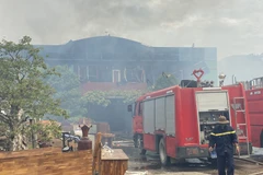 Hiện trường vụ cháy. (Ảnh: Tường Quân/TTXVN) 