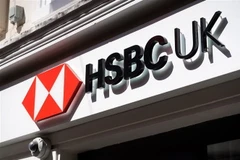 ​Ngân hàng HSBC tại London, Anh. (Ảnh: AFP/TTXVN)