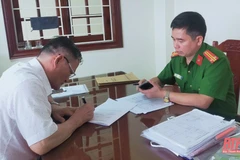 Bị can Nguyễn Văn Thiệp khai nhận tại cơ quan điều tra. (Nguồn: Báo Thanh Hóa) 