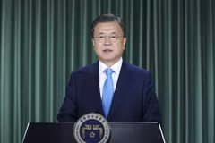 Tổng thống Hàn Quốc Moon Jae-in. (Ảnh: AFP/TTXVN) 