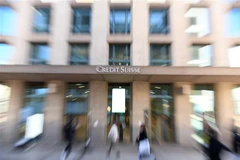Một tòa nhà của Credit Suisse tại Geneva, Thụy Sĩ, ngày 4/4/2023. (Ảnh: THX/TTXVN)