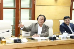 Chủ tịch Hội Việt-Mỹ Nguyễn Tâm Chiến phát biểu tại buổi gặp gỡ các doanh nghiệp và hội viên Câu lạc bộ doanh nghiệp Hội Việt-Mỹ hồi tháng 11/2019. (Ảnh: Văn Điệp/TTXVN) 