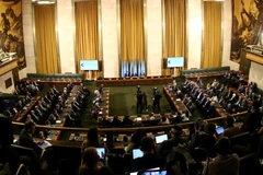 Quang cảnh một phiên họp về Syria do Liên hợp quốc bảo trợ (Nguồn: Haaretz) 