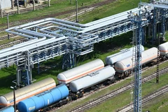 Cơ sở lọc dầu gần thị trấn Szazhalombatta, Hungary, ngày 5/5/2022. (Ảnh: AFP/TTXVN) 