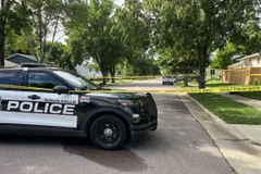 Cảnh sát phong toản hiện trường vụ nổ súng ở thành phố Sioux Falls. (Nguồn: Dakota News Now)