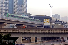 Đường sắt đô thị Cát Linh-Hà Đông. (Ảnh: Huy Hùng/TTXVN) 