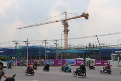 Công trình trung tâm thương mại hơn 1.000 tỷ đồng của Aeon tại thành phố Tân An, Long An dự kiến sẽ khánh thành vào năm 2025. (Ảnh: Minh Hưng/TTXVN)