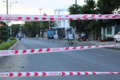 Xã Bình Kiến, thành phố Tuy Hòa, tỉnh Phú Yên thực hiện giãn cách theo Chỉ thị 16 của Thủ tướng Chính Phủ từ ngày 26/6/2021. (Ảnh. Phạm Cường/TTXVN) 