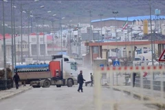 Cửa khẩu biên giới Mandali giữa Iran và Iraq ở tỉnh Diyala (Iraq). (Ảnh: AA/TTXVN) 