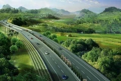 Bản vẽ phác thảo tuyến đường cao tốc Phnom Penh-Bavet, dự kiến hoàn thành vào cuối năm 2026 hoặc đầu năm 2027. (Ảnh: AKP/TTXVN)