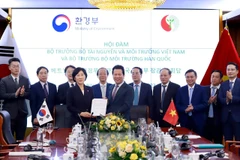 Bộ Tài nguyên và Môi trường Việt Nam và Bộ Môi trường Hàn Quốc ký kết Hợp tác toàn diện trong lĩnh vực môi trường. (Nguồn: Báo Tài nguyên & Môi trường)