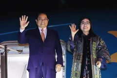 Thủ tướng Phạm Minh Chính và Phu nhân đến Thủ đô Ankara, bắt đầu chuyến thăm chính thức Thổ Nhĩ Kỳ. (Ảnh: Dương Giang/TTXVN)