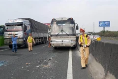 Hiện trường một vụ tai nạn. (Ảnh: Minh Trí/TTXVN) 