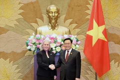 Hình ảnh Chủ tịch Quốc hội Vương Đình Huệ tiếp Đoàn Đại biểu Thượng viện Hoa Kỳ