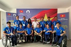Đoàn thể thao người khuyết tật Việt Nam sẵn sàng tập luyện để chuẩn bị tranh tài tại Paralympic Paris 2024. (Ảnh: TTXVN phát)