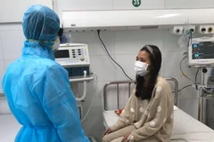 Bệnh nhân N.T.T đang cách ly và điều trị tại Bệnh viện đa khoa tỉnh Thanh Hóa. (Ảnh: Hoa Mai/TTXVN) 