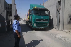 Cửa khẩu Kerem Shalom ở thành phố Rafah, miền Nam Dải Gaza, ngày 5/9/2023. (Ảnh: THX/TTXVN)