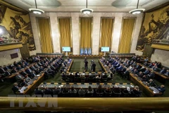 Toàn cảnh một cuộc họp các thành viên Ủy ban Hiến pháp Syria tại Geneva, Thụy Sĩ. (Nguồn: AFP/TTXVN) 