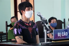 Bị cáo Phan Văn Tâm tại phiên tòa xét xử. (Ảnh: Công Thử/TTXVN) 