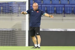 Huấn luyện viên Park Hang-seo. (Ảnh: Hoàng Linh/TTXVN) 