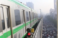 Tuyến đường sắt đô thị Cát Linh-Hà Đông. (Ảnh: Huy Hùng/TTXVN) 