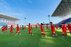 [Photo] Đội tuyển bóng đá nữ Việt Nam quyết tâm giành huy chương Vàng