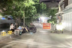 Một khu vực phong tỏa, cách ly y tế ở Hải Dương. (Ảnh: Mạnh Tú/TTXVN) 