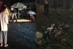 Hiện trường vụ tai nạn. (Nguồn: vietnamnet.vn) 