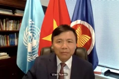 Đại sứ Đặng Đình Quý, Trưởng phái đoàn đại diện thường trực Việt Nam tại Liên hợp quốc. (Ảnh: Hữu Thanh/TTXVN) 