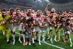 Đội tuyển Croatia giành hạng 3 World Cup 2022 sau khi chiến thắng đội tuyển Maroc 2-1. (Ảnh: AFP/TTXVN)