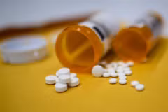 Thuốc giảm đau opioid trong một đơn thuốc tại Washington DC., ngày 18/9/2019. (Ảnh: AFP/TTXVN) 