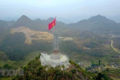 Cột cờ Lũng Cú. (Ảnh: Thành Đạt/TTXVN) 