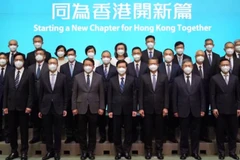 Các quan chức trong chính quyền mới của Hong Kong. (Nguồn: scmp.com) 