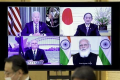 Các lãnh đạo trong nhóm Bộ Tứ họp. (Nguồn: ndtv.com) 