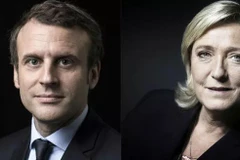 Ông Emmanuel Macron và đối thủ truyền kiếp Marine Le Pen. (Nguồn: AFP) 