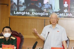 Tổng Bí thư Nguyễn Phú Trọng phát biểu. (Ảnh: Trí Dũng/TTXVN) 