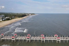 Cầu ngắm biển tại xã Phước Thuận, huyện Xuyên Mộc, Bà Rịa-Vũng Tàu. (Ảnh: Hoàng Nhị/TTXVN)