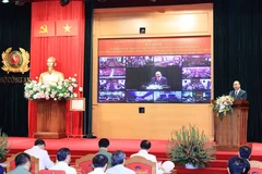 Chủ tịch nước Nguyễn Xuân Phúc phát biểu. (Ảnh: Thống Nhất/TTXVN) 