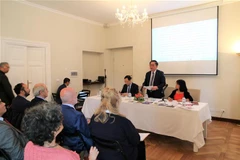 Ông Nguyễn Trọng Nghĩa, Bí thư Trung ương Đảng, Trưởng Ban Tuyên giáo Trung ương, phát biểu khai mạc. (Ảnh: Dương Hoa/TTXVN)