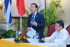 Phó Thủ tướng Trần Hồng Hà mong muốn các doanh nghiệp Việt Nam sẽ đi tiên phong trong thúc đẩy hơn nữa mối quan hệ đặc biệt, sâu nặng giữa Việt Nam và Cuba. (Ảnh: TTXVN phát)