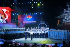 Chương trình đã tạo nên một không gian giao lưu chính luận nghệ thuật độc đáo. (Ảnh Đặng Tuấn/TTXVN)