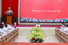 [Photo] Thủ tướng làm việc với lãnh đạo chủ chốt tỉnh Kiên Giang
