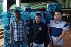 Các đối tượng bị bắt giữ. (Ảnh: TTXVN phát)