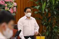 Thủ tướng Phạm Minh Chính phát biểu chỉ đạo. (Ảnh: Văn Điệp/TTXVN)