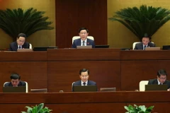 Chủ tịch Quốc hội Vương Đình Huệ điều hành phiên chất vấn. (Ảnh: An Đăng/TTXVN)