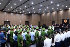 Quang cảnh phiên tòa xét xử vụ 'chuyến bay giải cứu.' (Ảnh: Phạm Kiên/TTXVN)