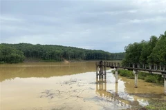 Công trình hồ chứa nước Đập Trạng, Hương Khê, Hà Tĩnh. (Ảnh: Hữu Quyết/TTXVN)